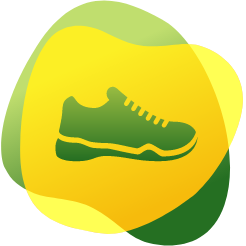 Ikona ar sporta apavu, kas ilustrē fiziskas aktivitātes